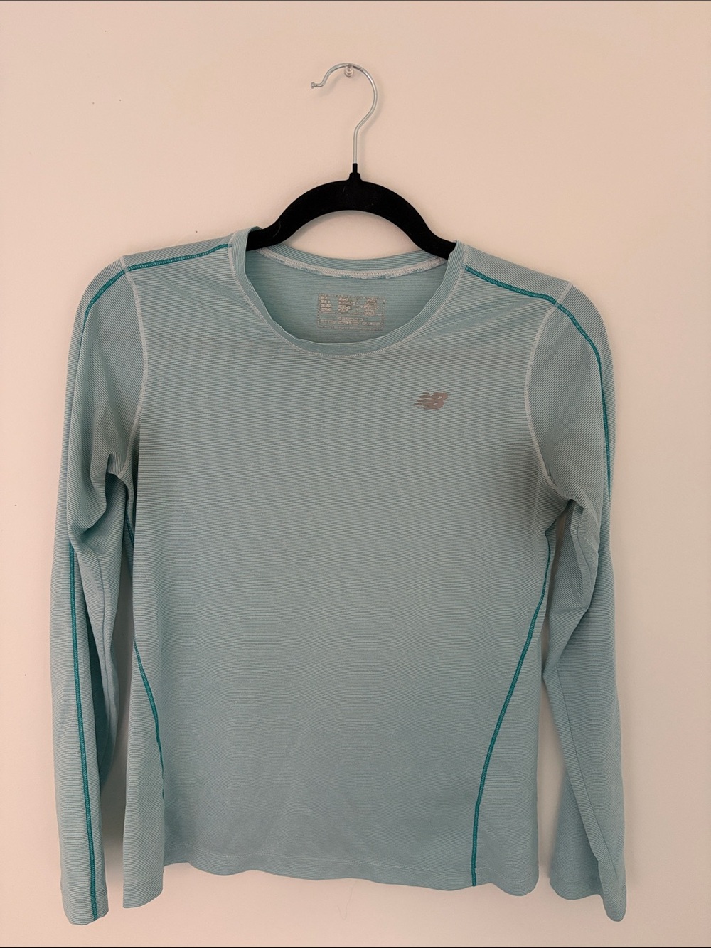 New Balance Light Blue Long Sleeve Athletic Top